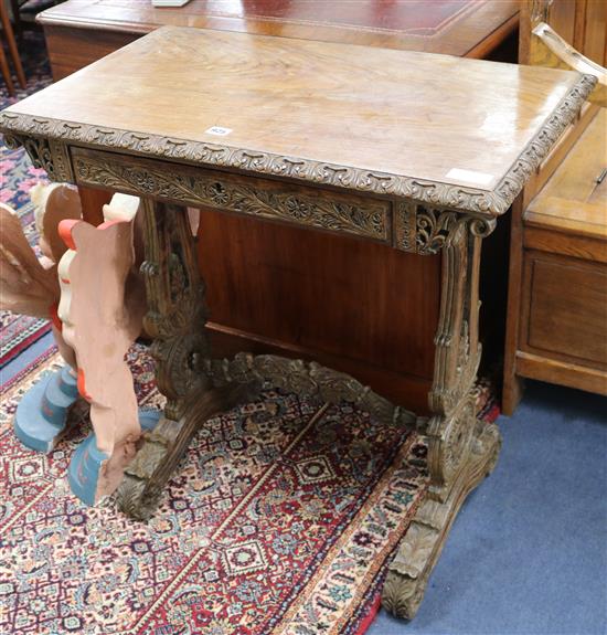 A hardwood ladies writing desk W.76cm